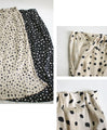 Be stylish with just one item! Glossy irregular polka dot skirt
