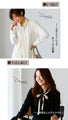 Make your work blouse stylish! No accessories necessary! Two-tone blouse