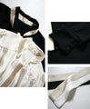 Make your work blouse stylish! No accessories necessary! Two-tone blouse