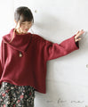 こなれビッグシルエットトップス『ワインレッド』