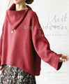 こなれビッグシルエットトップス『ワインレッド』