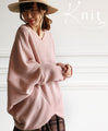 ゆるっと着こなしたい大人の変形ドルマントップス『ピンク』