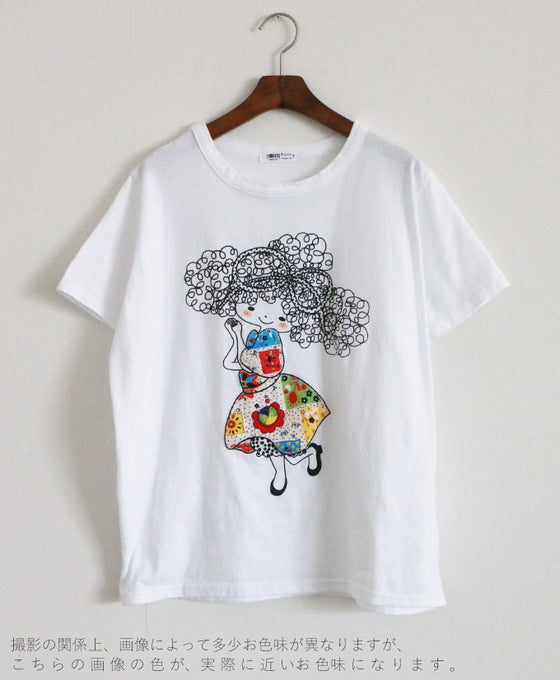 元気をくれるハッピーガールTシャツ『ホワイト』