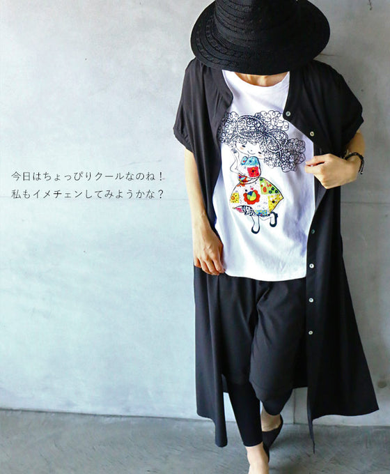 元気をくれるハッピーガールTシャツ『ホワイト』