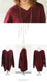 A V-neck dolman top with a double V for a beautiful look (wine red)