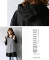 Stylish, casual and simple hooded tunic in black