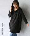 Stylish, casual and simple hooded tunic in black
