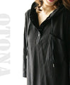 Stylish, casual and simple hooded tunic in black