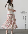 【セール商品返品交換不可】マキシ丈の大輪花柄が欲しかった！『レッド』