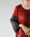 Leopard and flower print tunic 