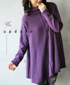 シルエットで高見えニットチュニック。 日常のアップデート!『パープル』