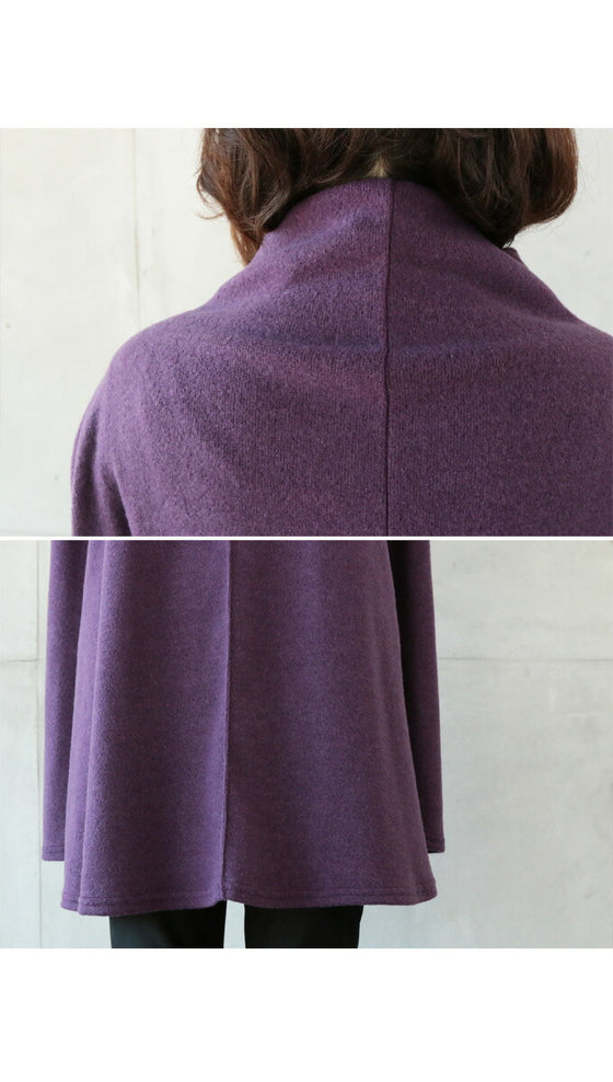 シルエットで高見えニットチュニック。 日常のアップデート!『パープル』