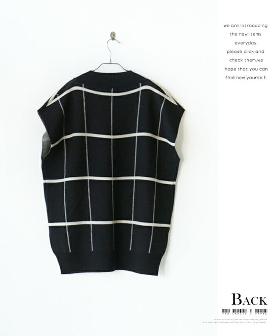 存在感があるのに すっきり上品。ゆったりknitベスト