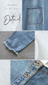 Slits. Loose fit. Enjoy the relaxed and stylish texture of denim.