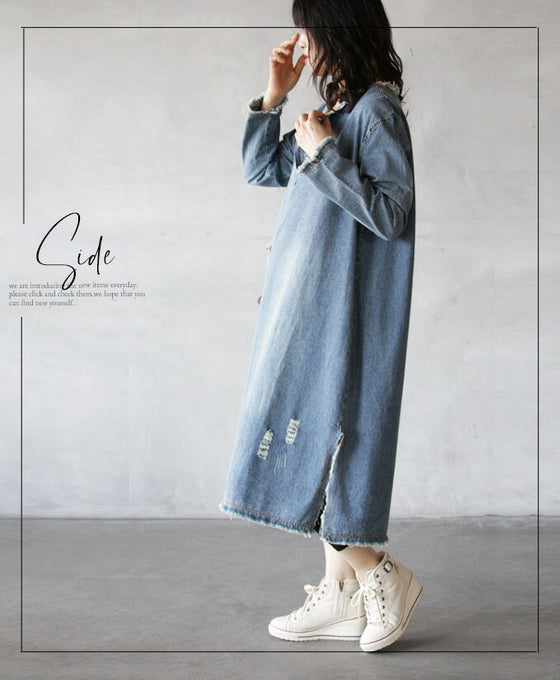 スリット。ゆったり。ユルっとお洒落ラフに風合いDENIMを味わう