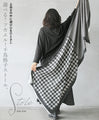 上品さの中に遊び心をひとさじ。遊べる！ツカエル！千鳥柄ストール。『チャコールグレー』
