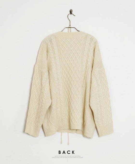 【セール商品返品交換不可】ゆったりラフ！大胆スリットに惹かれる。『クリーム』