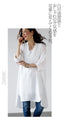 A simple and fluffy long shirt dress