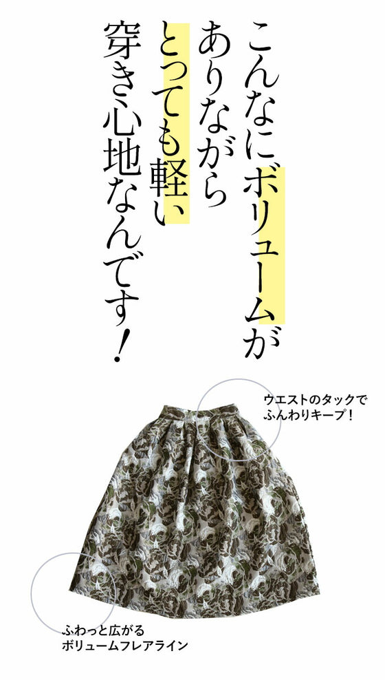シルエットに魅せられて ボリュームフレアスカート