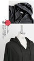 Casual or fashionable in one piece. Back button design hooded dress (black)