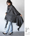 【セール商品返品交換不可】日常にモードをON！ ヘリンボーン変形羽織『ブラック』