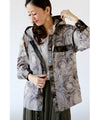 OTONA original. Vintage satin parka in grey for winter