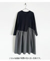 Easy and stylish! Two-tone dress