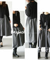 Easy and stylish! Two-tone dress