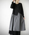 Easy and stylish! Two-tone dress