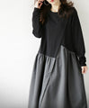Easy and stylish! Two-tone dress
