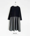 Easy and stylish! Two-tone dress