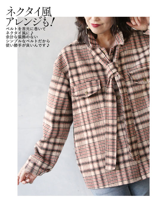 【セール商品返品交換不可】大人色チェック羽織『ベージュ』