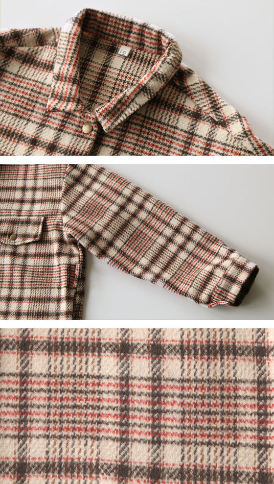 【セール商品返品交換不可】大人色チェック羽織『ベージュ』