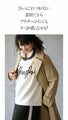 A playful 3D logo. A new hooded dolman top that feels great against your bare skin (beige)