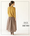 Patchwork accents in mustard color top 