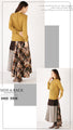 Patchwork accents in mustard color top 