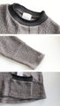 A cute knit made of different materials that you can wear every day in grey