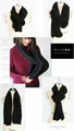 A poncho cardigan that can be worn as a wrap or muffler (Black)