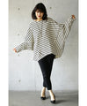 [OTONA original] This will make you stand out. Border irregular top