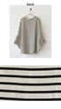 [OTONA original] This will make you stand out. Border irregular top