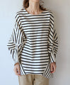 [OTONA original] This will make you stand out. Border irregular top