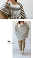 [OTONA original] This will make you stand out. Border irregular top