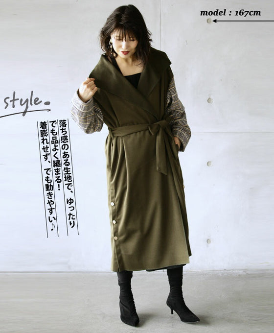 OTONAオリジナル。大人の品格。余裕。千鳥格子。『カーキ』