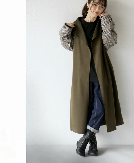 OTONAオリジナル。大人の品格。余裕。千鳥格子。『カーキ』