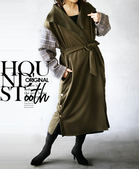 OTONAオリジナル。大人の品格。余裕。千鳥格子。『カーキ』