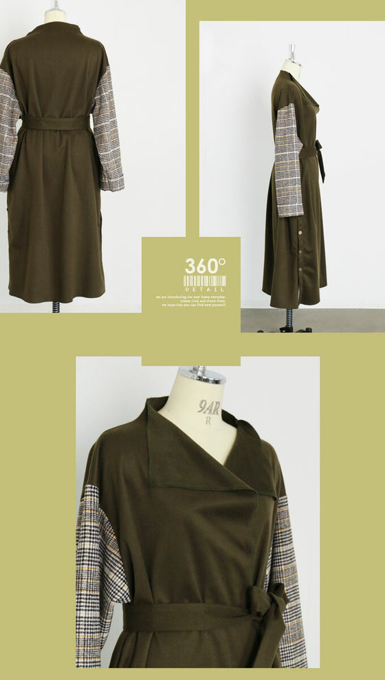 OTONAオリジナル。大人の品格。余裕。千鳥格子。『カーキ』