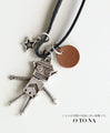 Add some humor to your fashion! Strange robot necklace