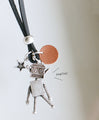 ファッションにもユーモアを！ へんてこロボットネックレス『シルバー』