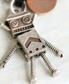 ファッションにもユーモアを！ へんてこロボットネックレス『シルバー』