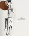 Add some humor to your fashion! Strange robot necklace